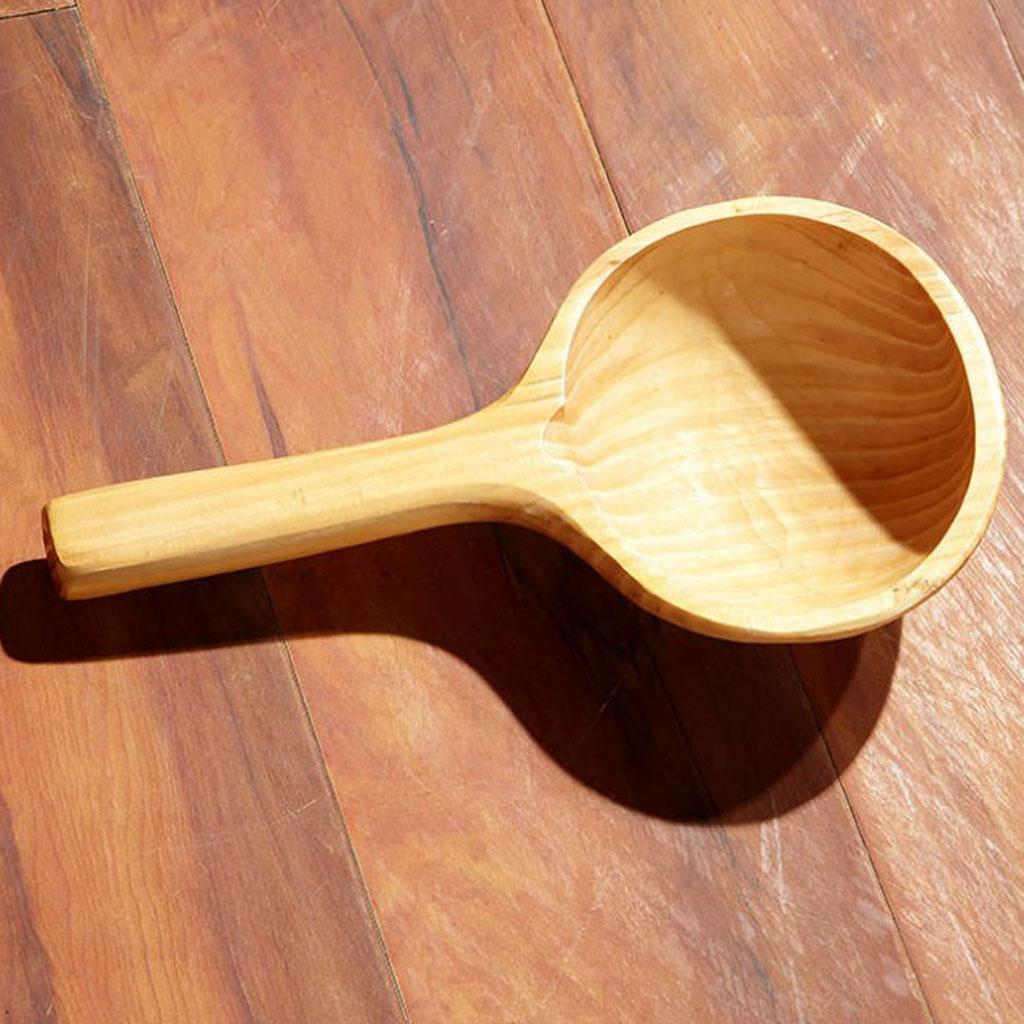 Handmade Wooden Ladle Water   for Bath Spa Sauna Foot Massage Soaking