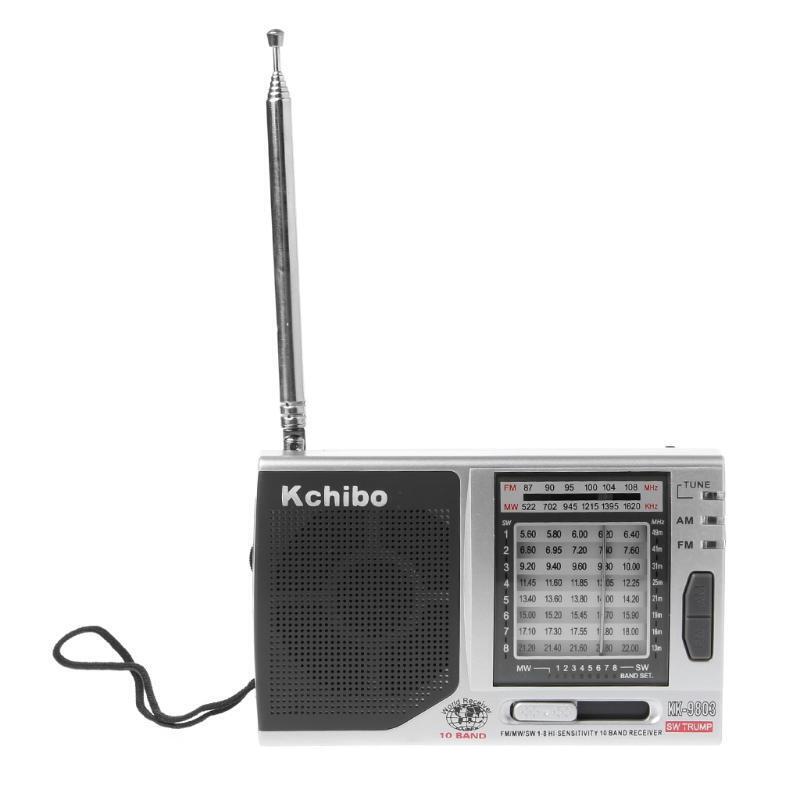 KK-9803 FM/MW/SW1-8 Full 10 Band Hi-Sensitivity Radio Receiver With Folding