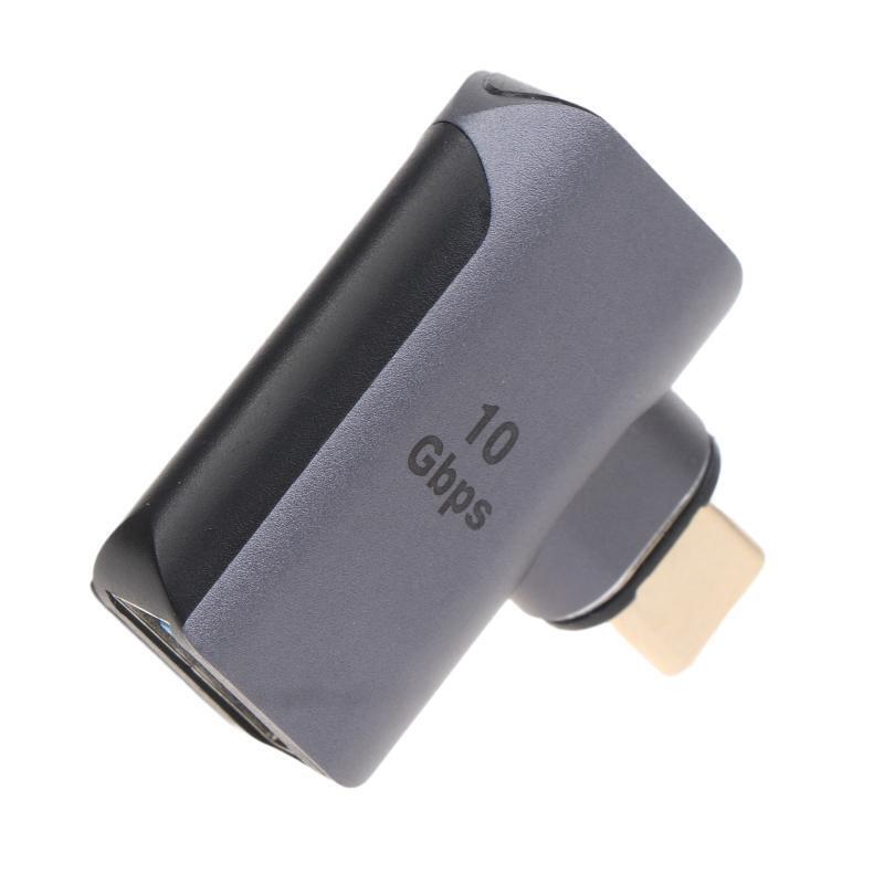 Magnetic Mini Metal Adapter 90 Degree USB C Male to USB 3.0 Female OTG Adapter