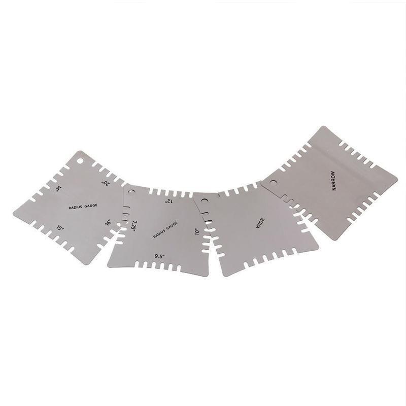 Guitar Fingerboard Fretboard Saddle Nut Radius Gauge Measuring Stainless Tool 4x