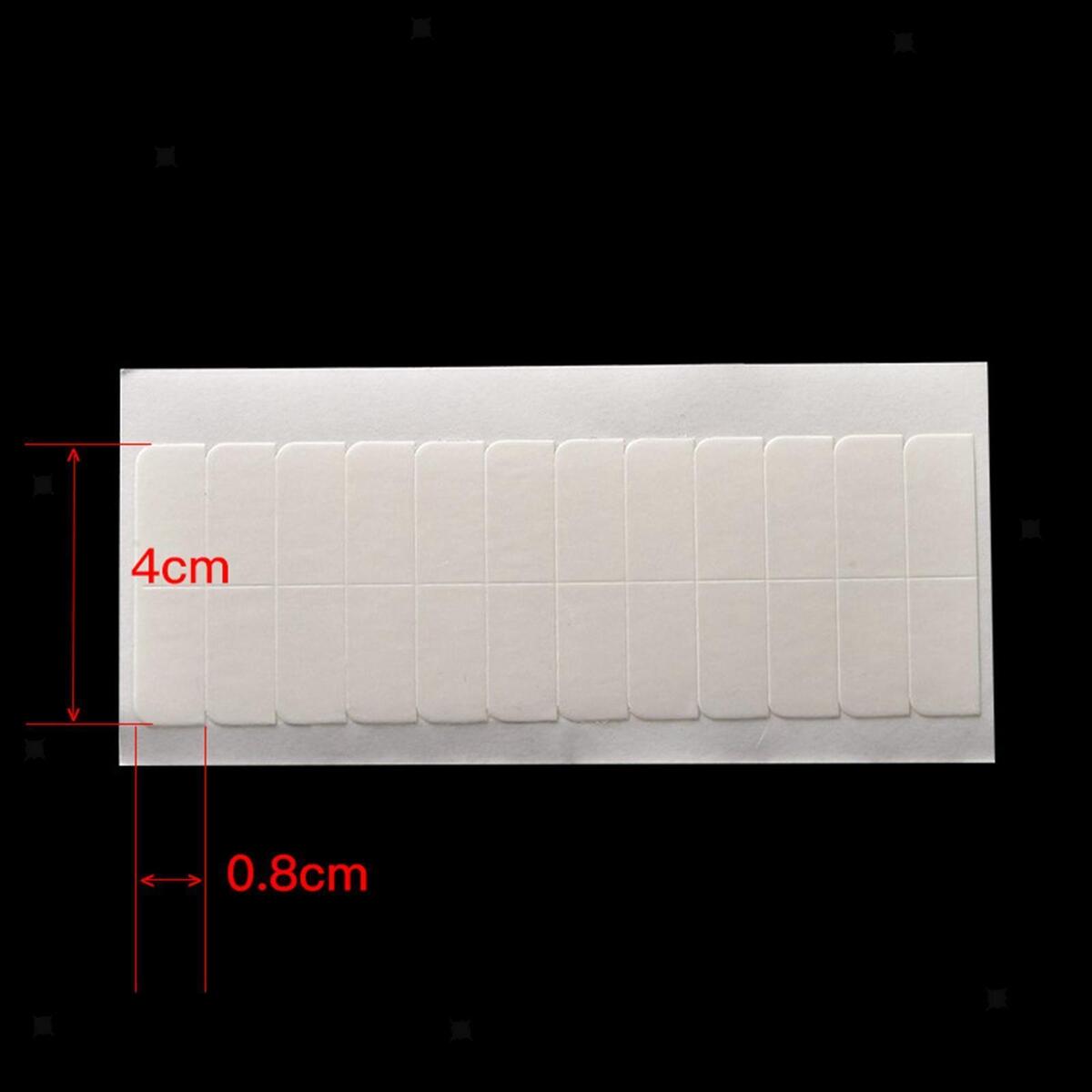 Bun extension Tape  Double Side  Tape Straight Strip 4 x 0.8 cm