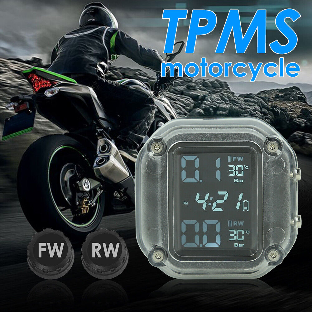 Waterproof Motorcycle TPMS USB Rechargeable Tire Pressure Monitoring System