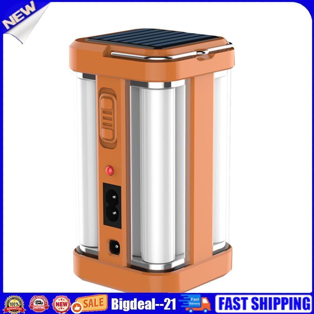 Portable Camping Light Outdoor Solar USB Charging 4 Side Tent Work Lantern
