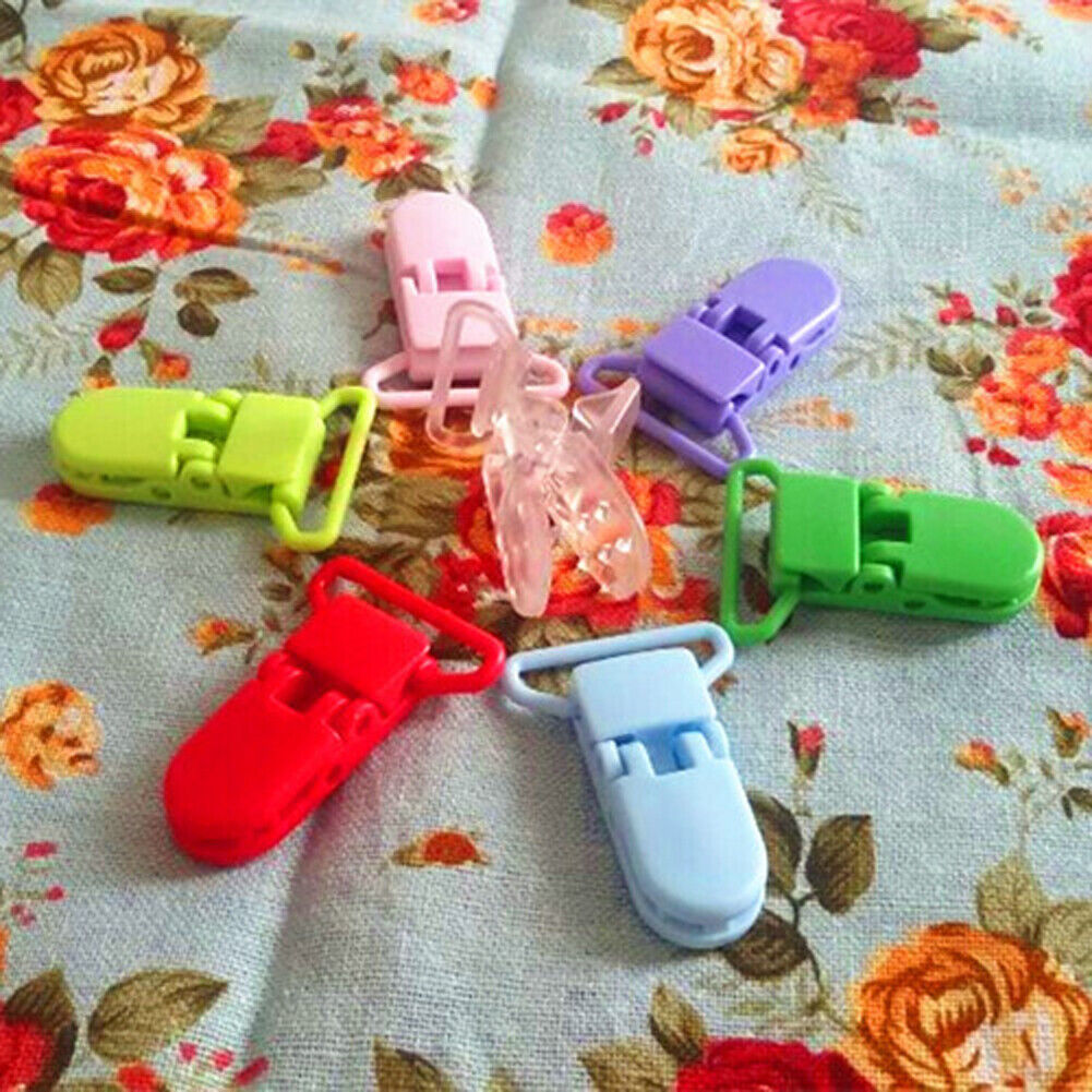 10Pcs Baby Plastic Pacifier Clip Holder Soother Mam Infant Dummy Clips