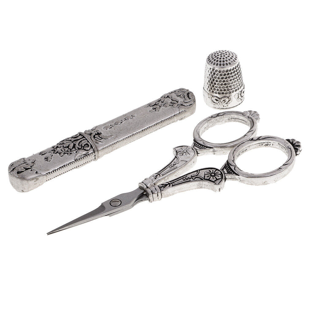 9 Pieces  European Sewing Scissors Needle Finger  Thimble And