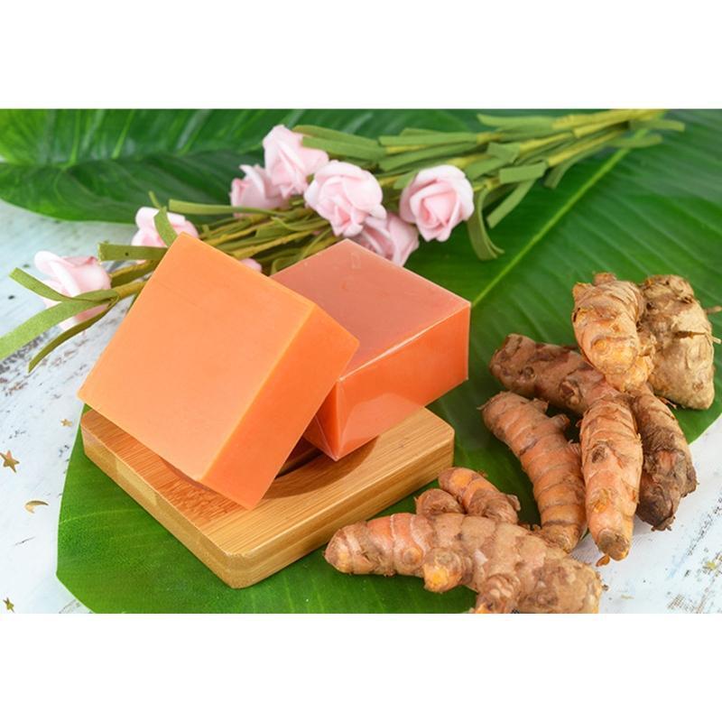 Turmeric Face Soap Bar Natural Handcrafted Skincare Ginger Soap for Reduce Acne