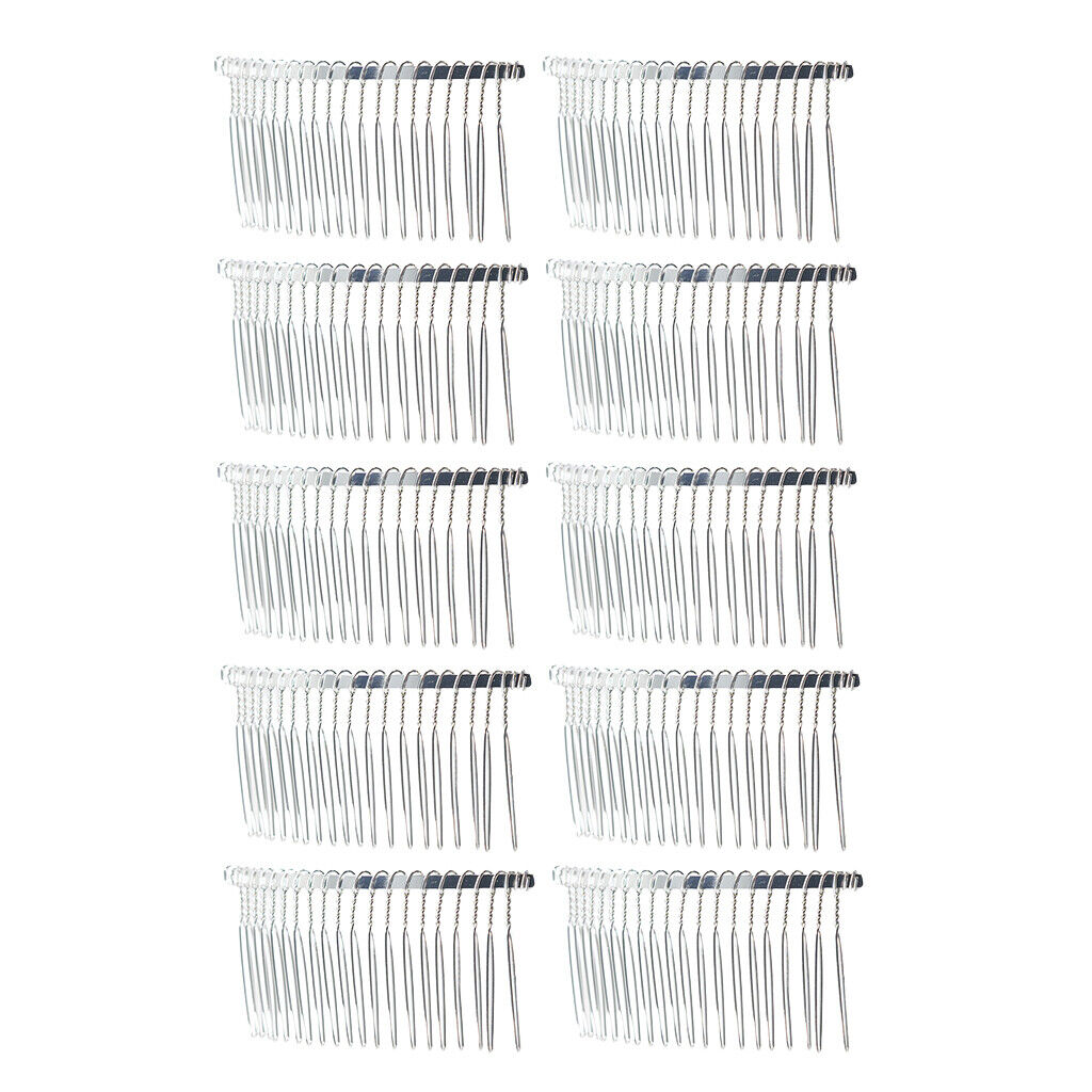 10 Pieces DIY Blank    Side Comb 20  Bridal Accessories