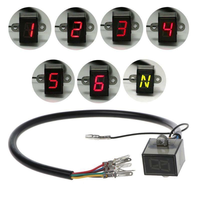 6-Speed Display Motor Gear Indicator Digital Waterproof Indication Universal For