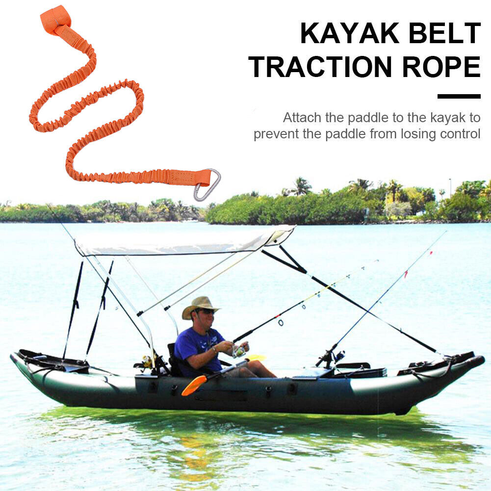 Fishing Rod Pole Coiled Lanyard Cord Tie Rope Rowing Boat Parts (Orange)