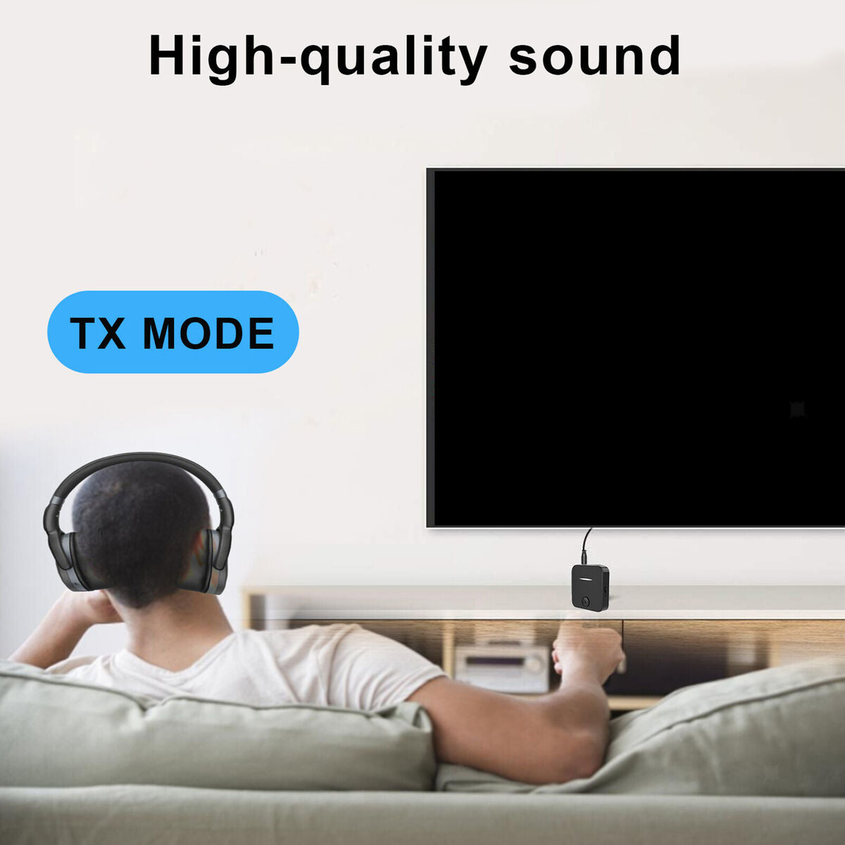 5.0 receiver transmitter with 3.5 mm AUX plug &  in  TV