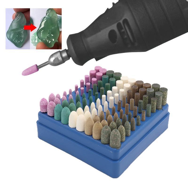 100pcs Multifunctional Rubber+ Red Corundum Material Grinding Polishing Parts