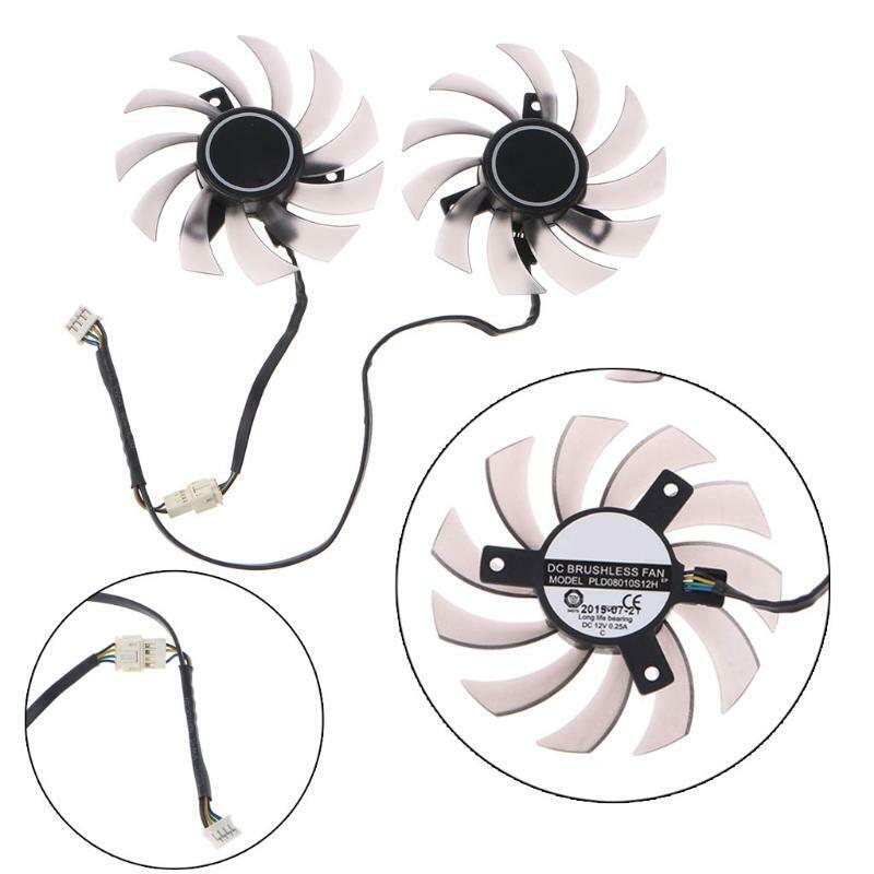 75MM PLD08010S12H 4Pin VGA Fan Graphics Card Cooling Fan for GTX 1050TI 550 12V