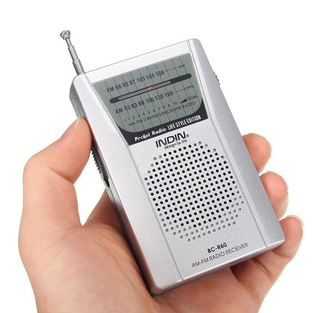 Portable AM FM Radio BC-R60 2AA Battery Operated with Speaker Earphone Jack