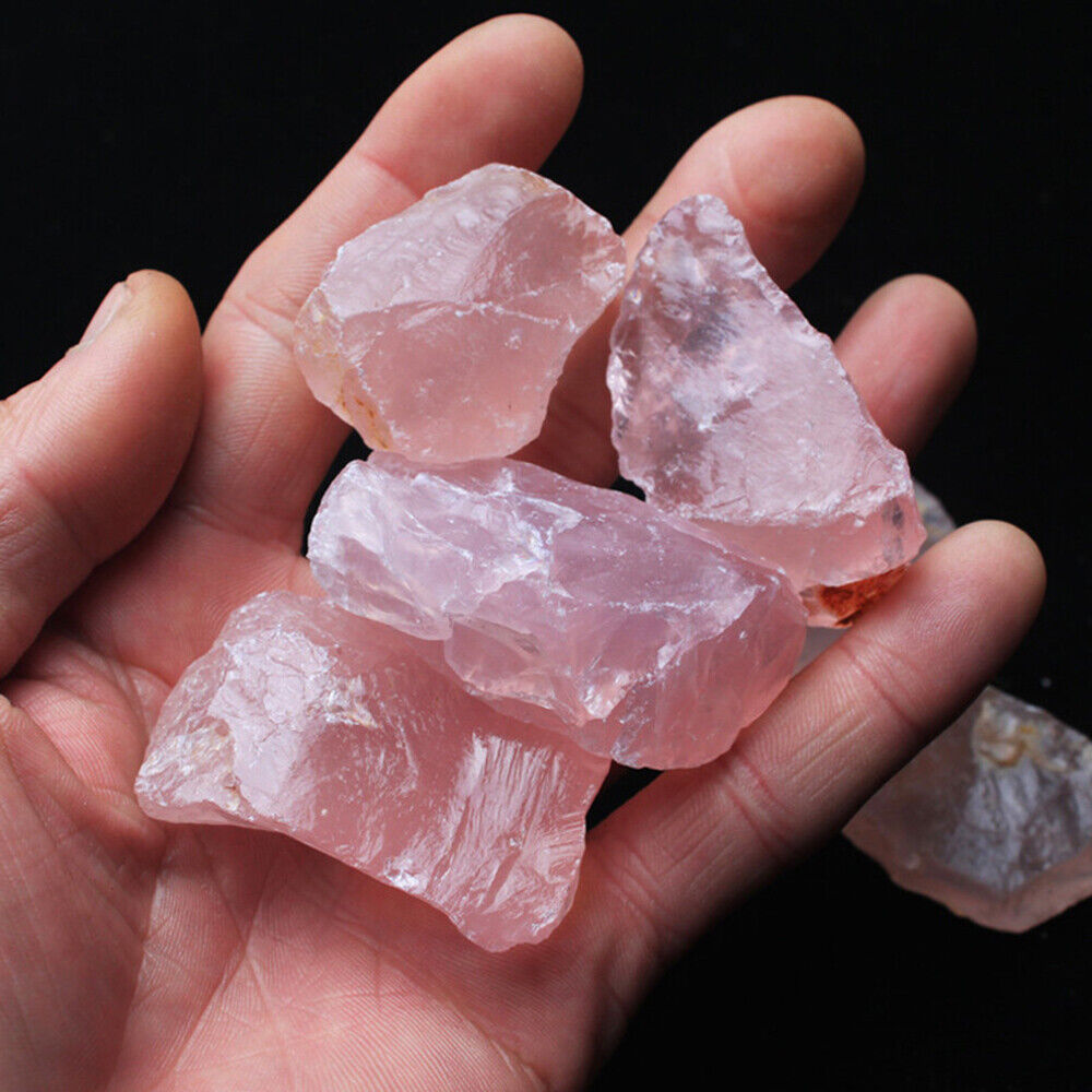 Decoration Healing Stones Pink Crystal Minerals Specimen Natural Rose Quartz