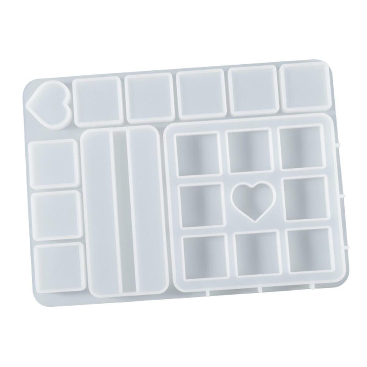 Love Heart Square Photo Frame Silicone Mold Decorative Picture Display Stand