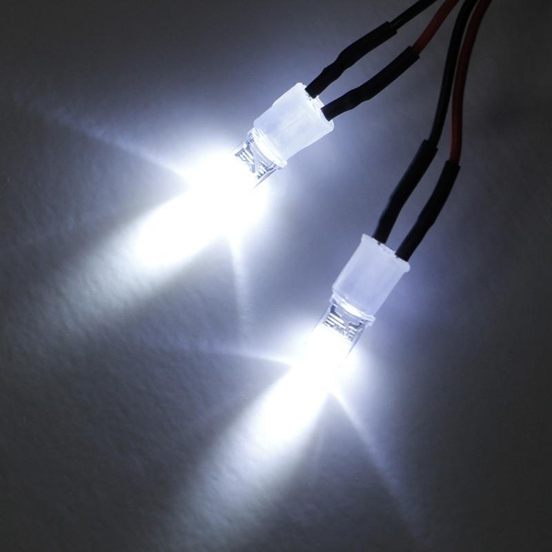 2-LED 5MM LED Light Set Super White Headlight For RC Car Truck Tank Crawler HSP
