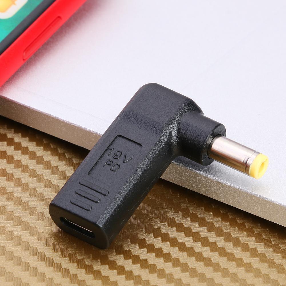 90 Degree USB3.1 USB-C Type-C Female to 5.5x2.5mm DC Male Plug Adapter