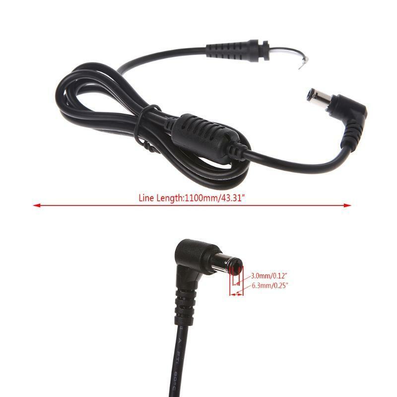 6.3*3.0mm Male Plug Right Angle DC Power Supply Adapter Cable For Toshiba Laptop