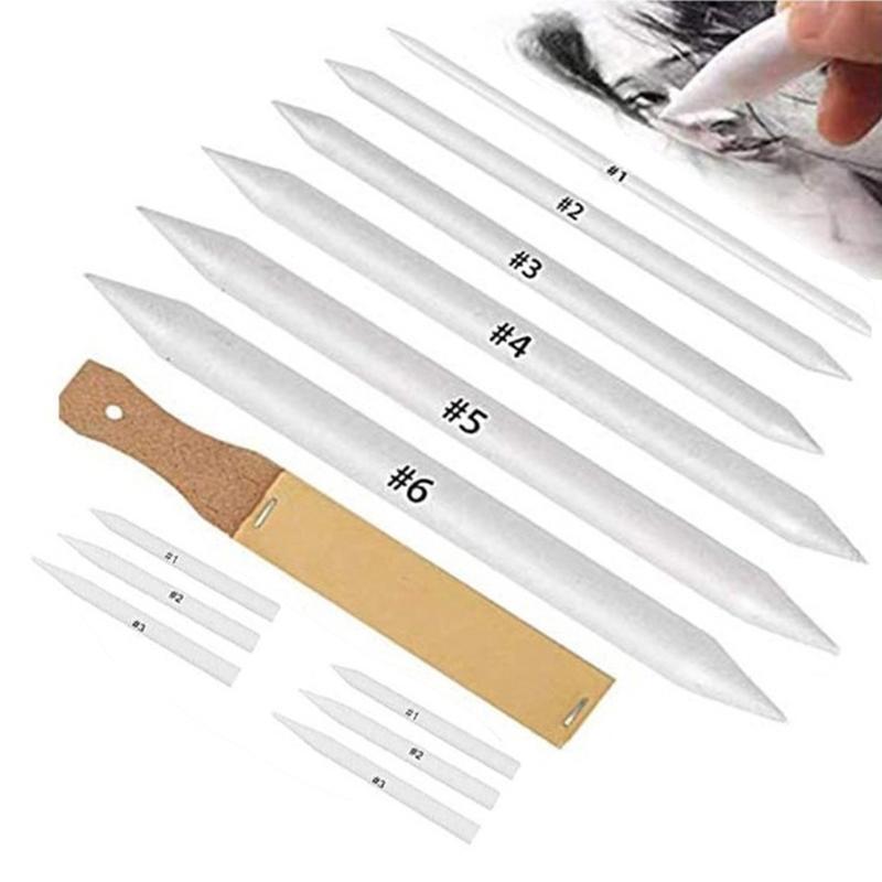 Art Blenders with Abrasive Paper Pencil Sharpener for Artists Painters 13 Pcs
