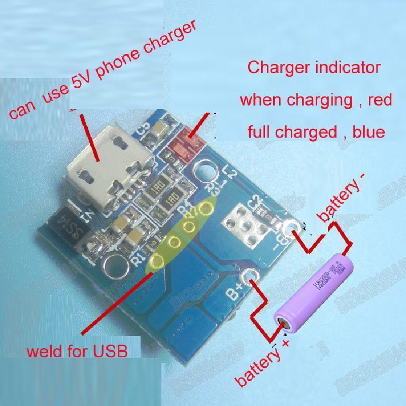 5V Lithium Battery Charger Protection Boost Board USB Li-Po 18650 For Power Bank