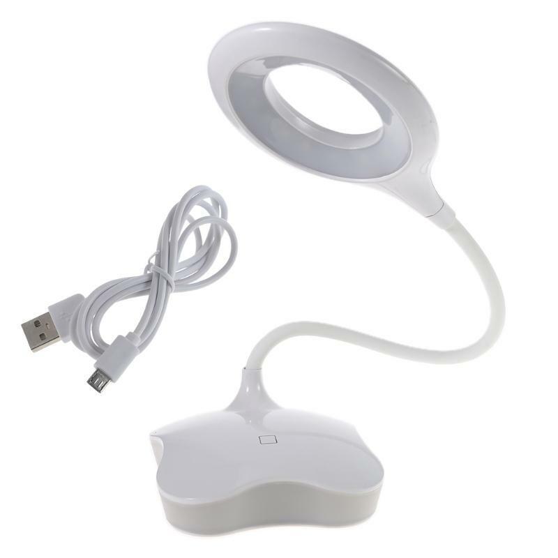 Touch Control Desk Lamp 360°Flexible Rechargeable Desk Lamp for Dorm Reading
