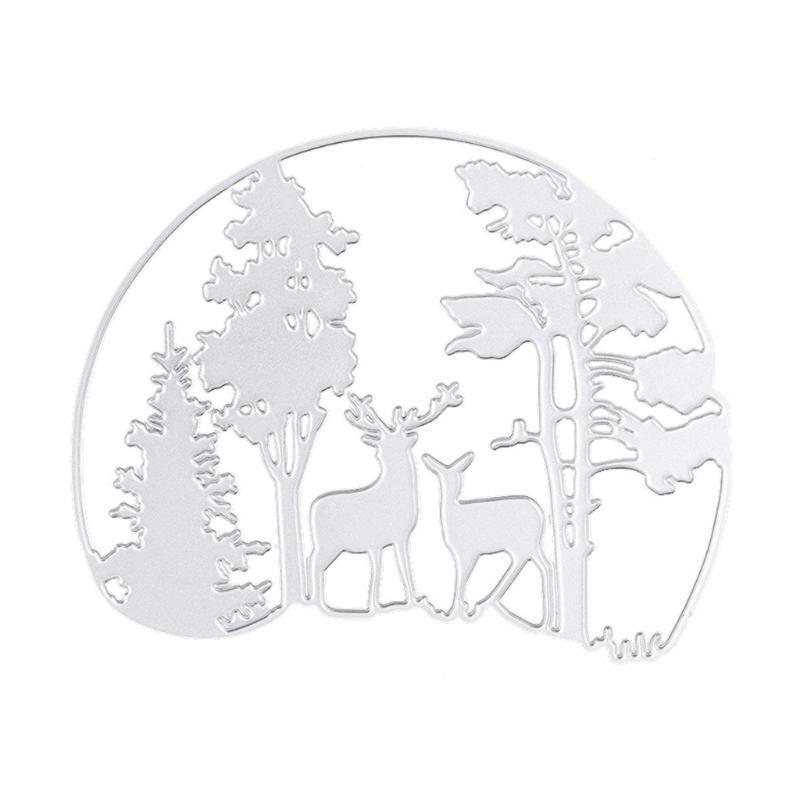 Elk Forest Metal Cutting Die for DIY Paper Crafts Scrapbooking Photo Album Decor