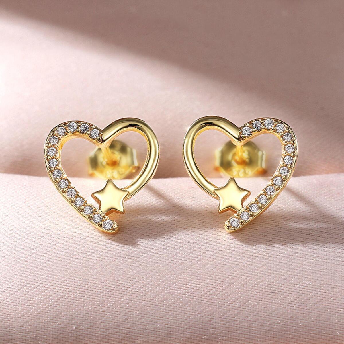Heart  Earrings Small Heart Hoop Earrings for  Teen