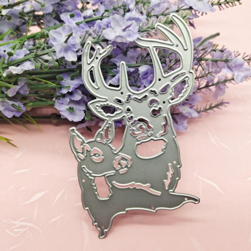 Christmas Elk Metal Cutting Dies Stencil DIY Scrapbooking Album Paper Template