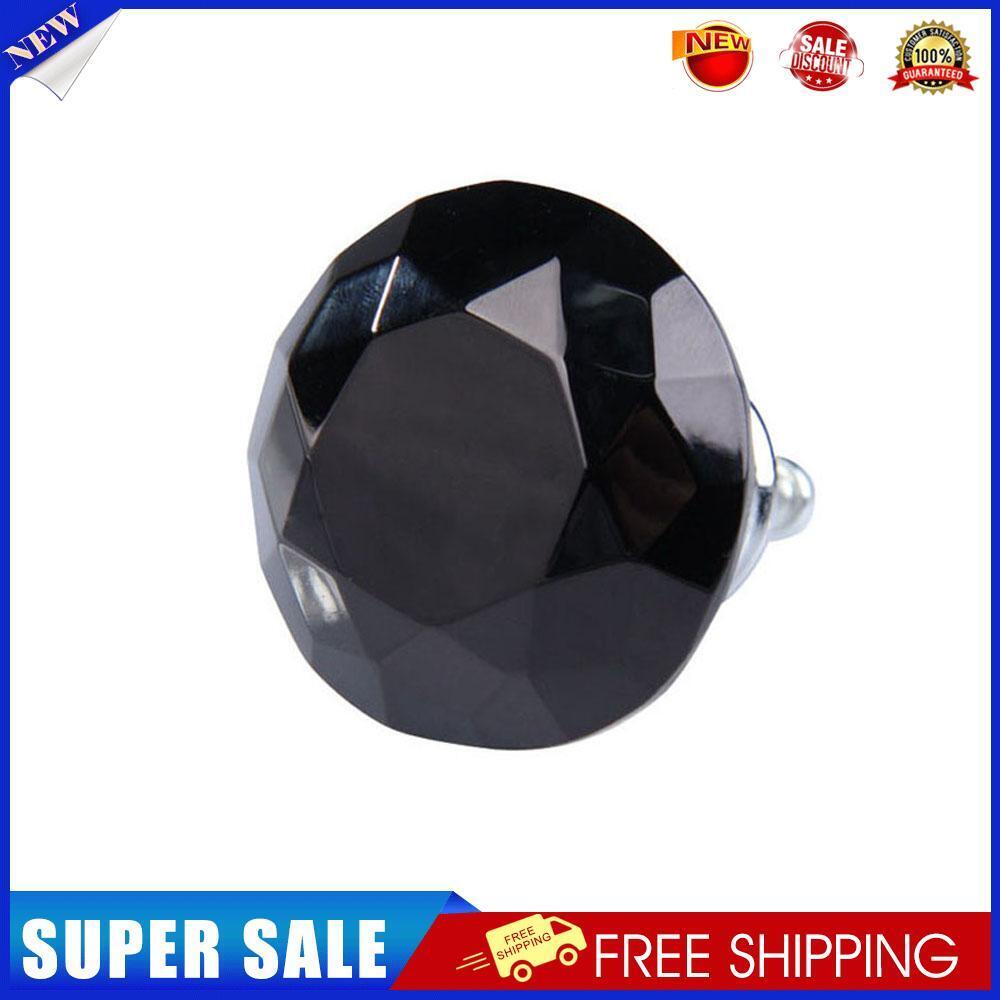 Diamond Shape Crystal Glass Drawer Cabinet Cupboard Pull Handle Knob Black6