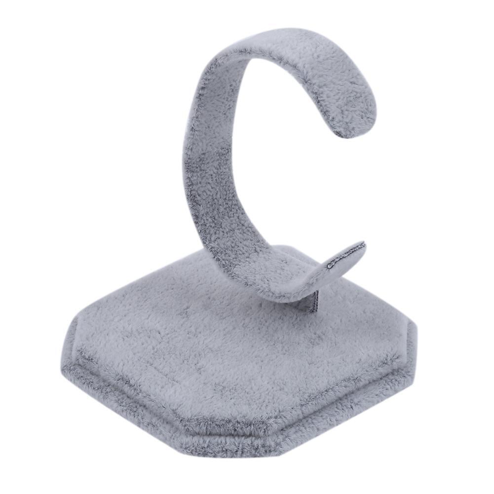 Lint C Type Design Jewelry Bracelet Watch Display Rack Stand Holder(Gray)