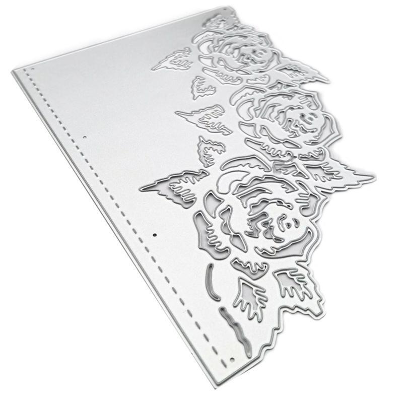 Oblique Rose Edge Boarder Metal Cutting Dies Stencil DIY Scrapbooking Template