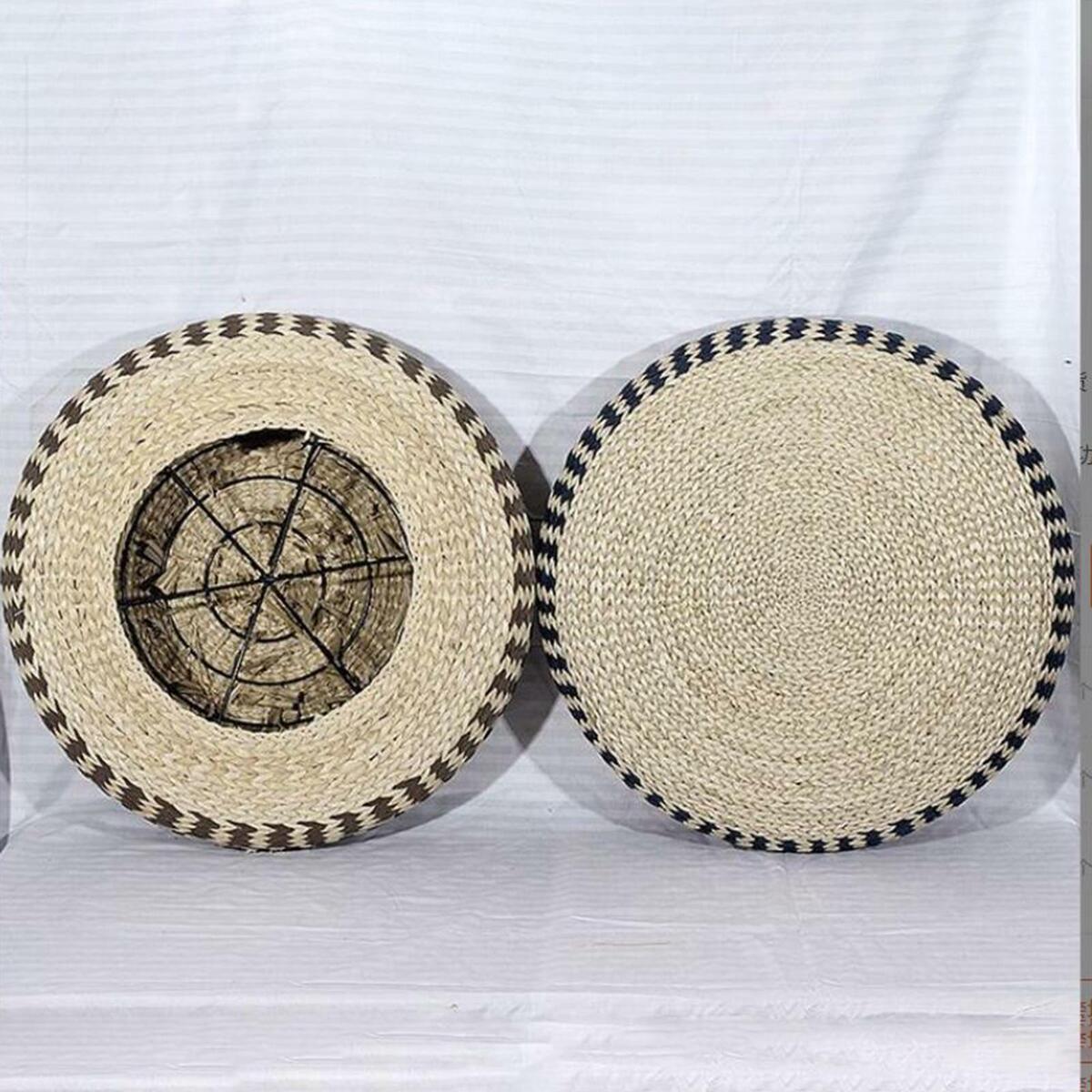 Breathable  Straw Tatami Cushion Mat Pouf Sponge Filling Tablemat