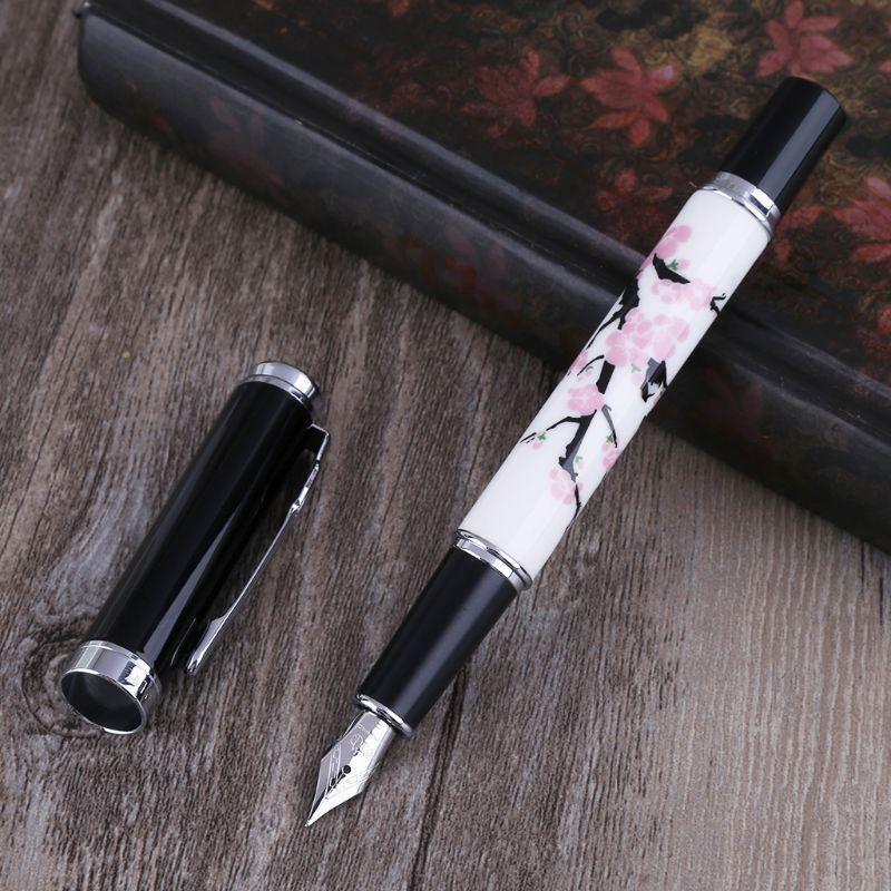 Fountain Pen Medium Nib 0.5mm Business Supplies For School Student Plum Blossom