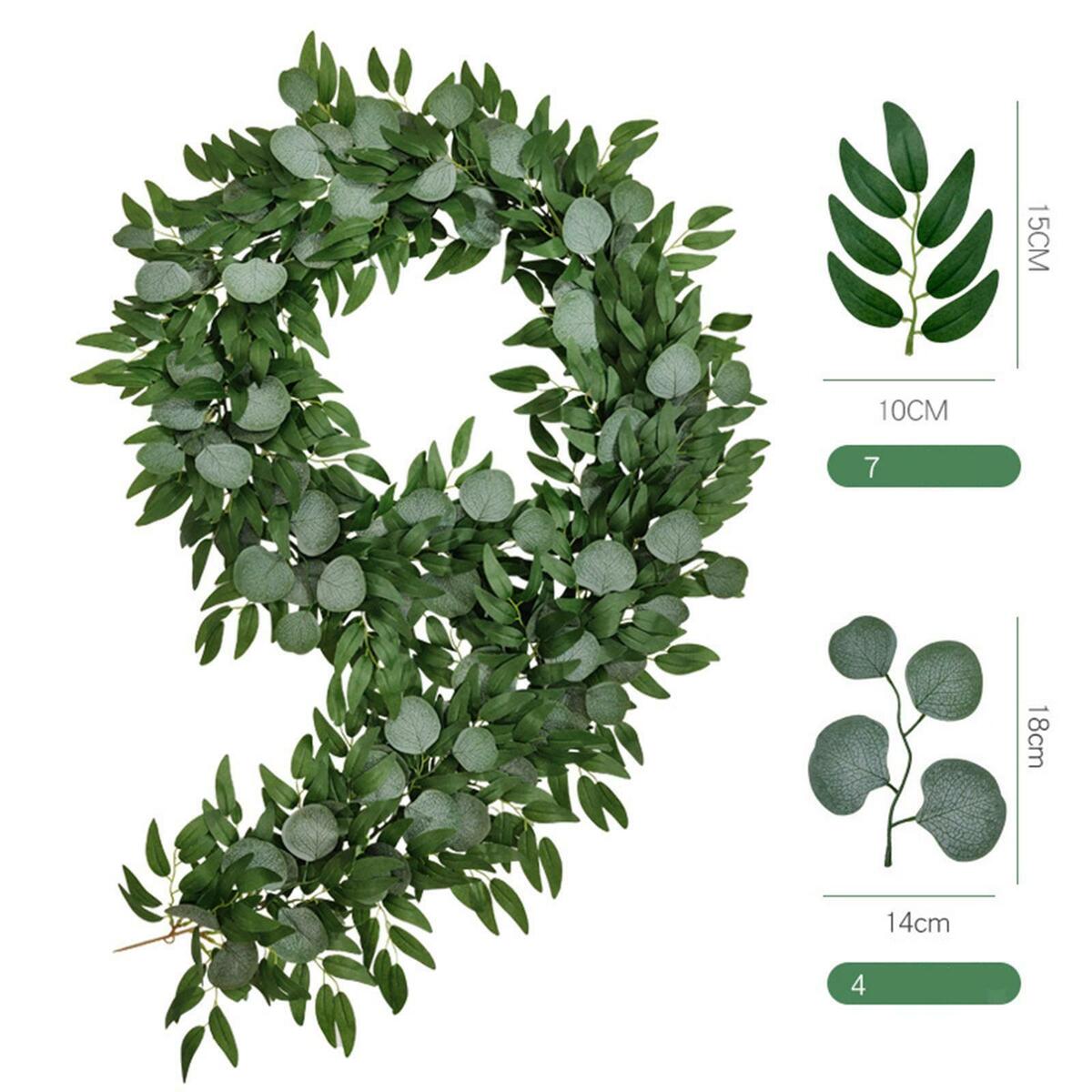 Eucalyptus Garland Greenery Leaves Vines Plants for  outdoor decorationation