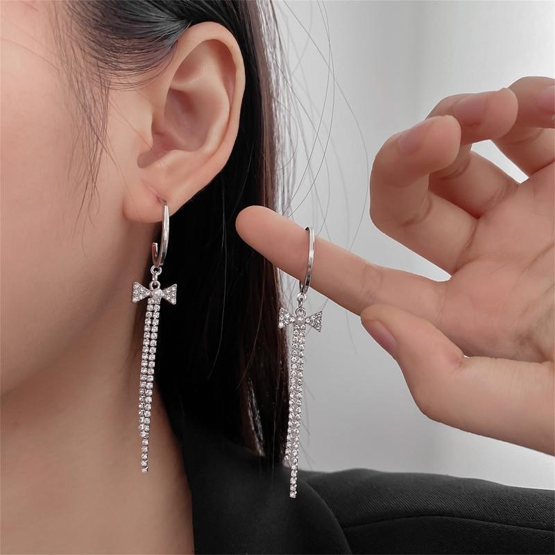 Bow Drop Dangle Earrings for Women Girl Bride Valentine Gift Wedding Favors