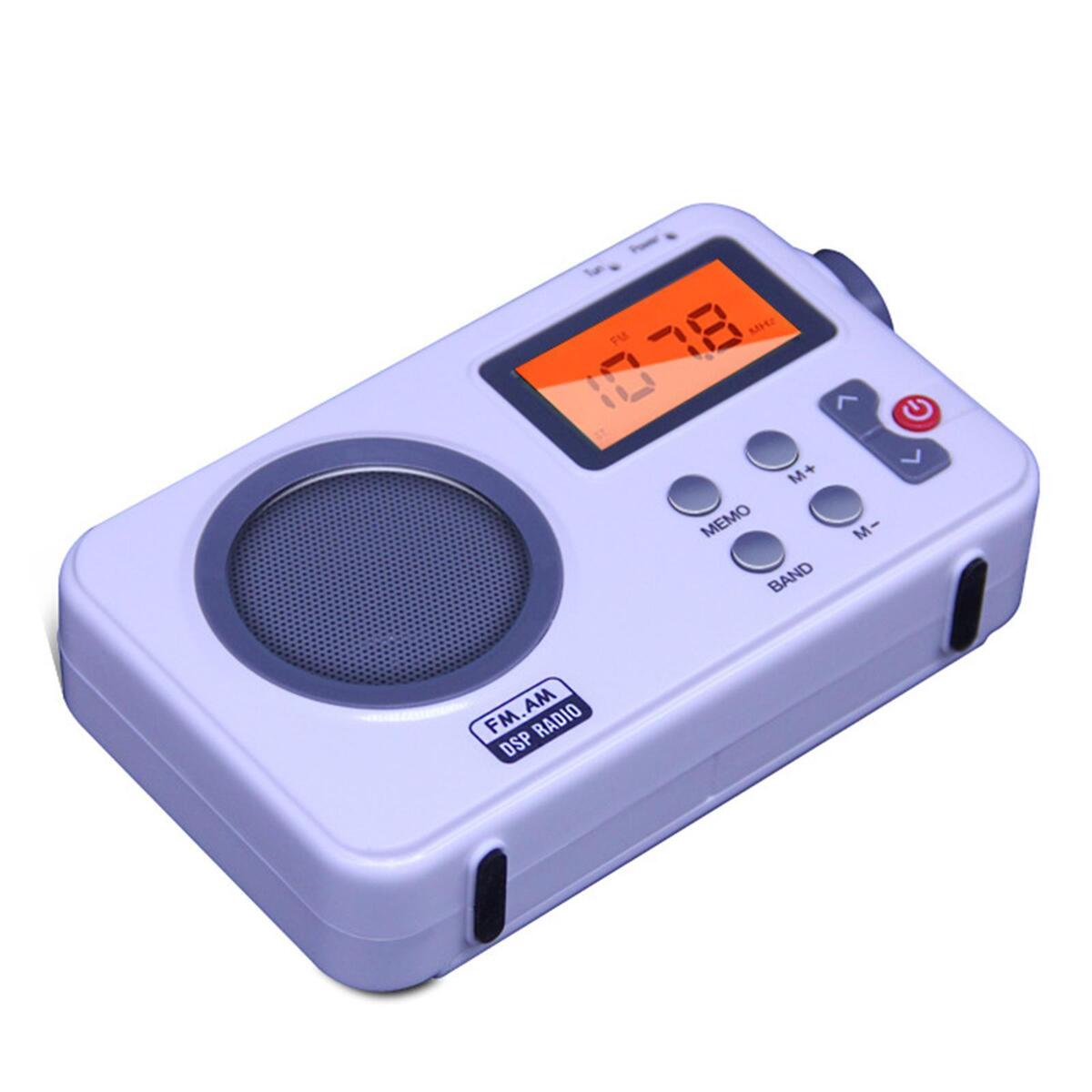 Portable FM LCD Display Big Speaker Earphone Plug for Gift Elder Travel