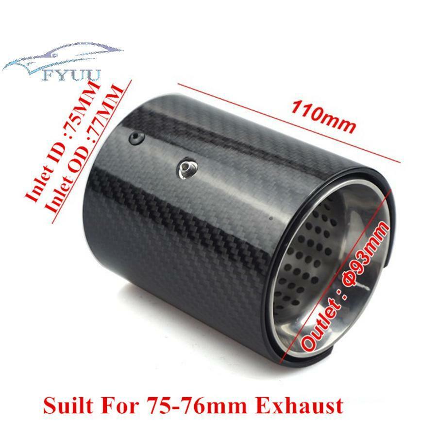 1 Pair Glossy 100% Real Carbon Fiber Exhaust Tip Exhaust Pipe For BMW M5 F90