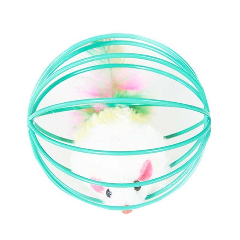 20 Pcs Cat Interactive Feather Bell Ball Teaser Stick Mouse Fish Shape Funny Cat