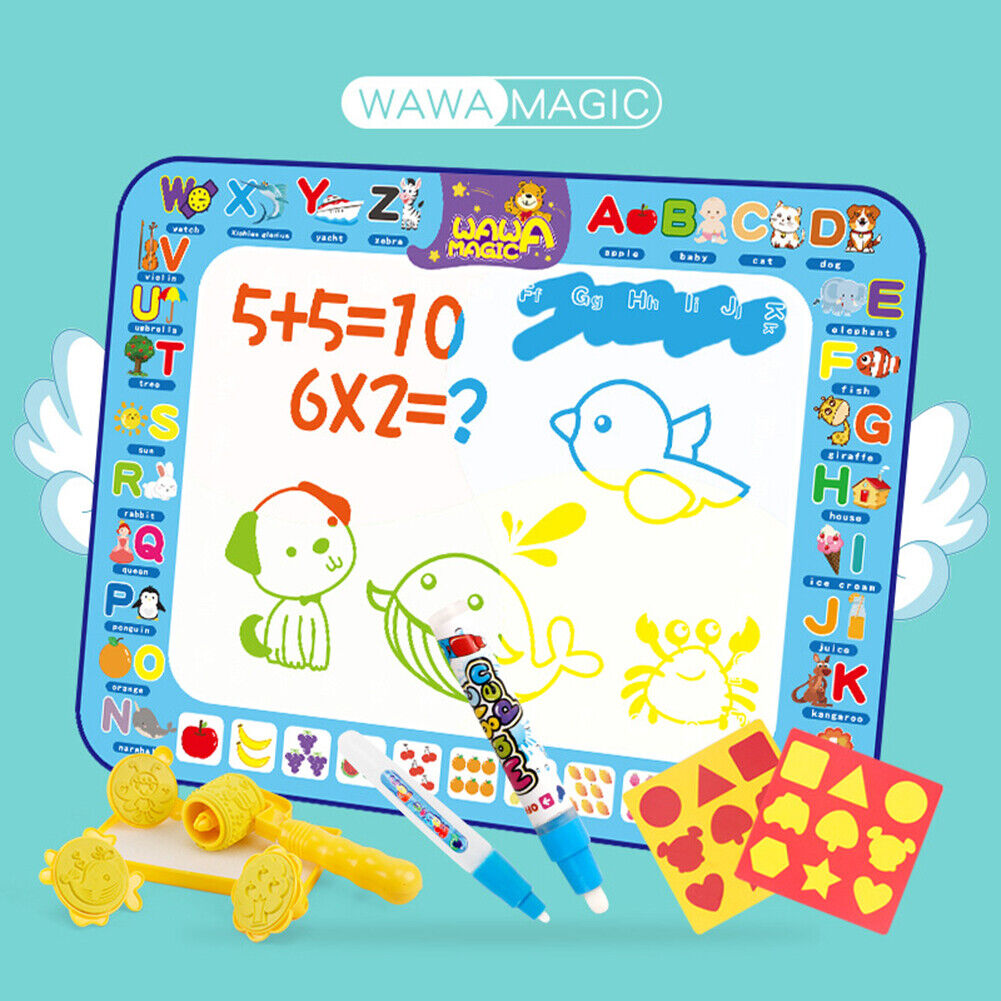 Super Large Magical Kids Water Canvas Drawing Pad Coloring Doodle Mat (B)