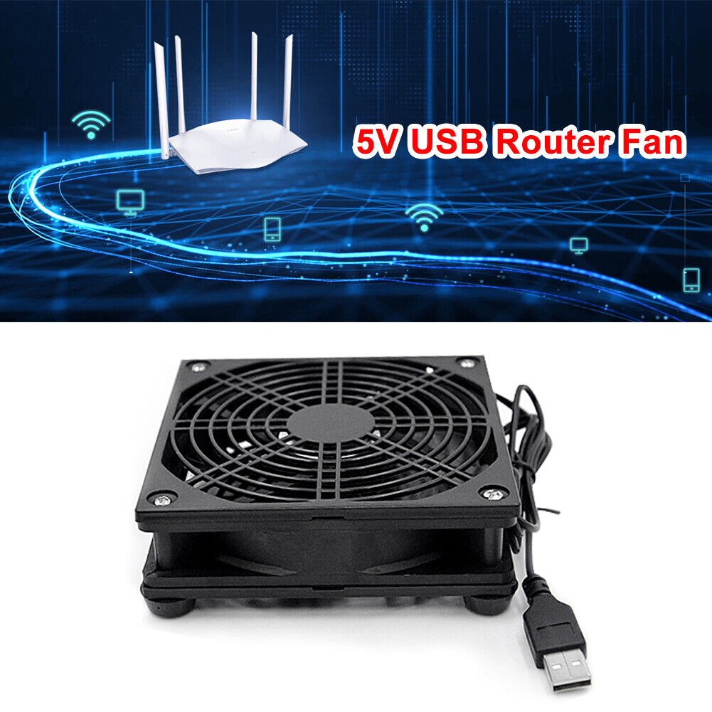TV Set Top Box Router Cooling Fan USB 5V Heat Dissipation Cooler Radiator
