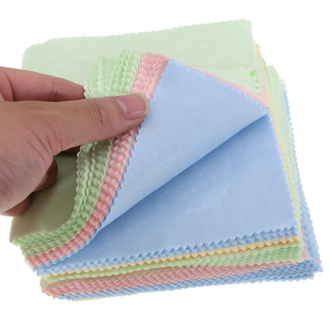 10pcs Microfiber Square Clean Cleaning Cloth For Phone Screen Lens Eye Glasses