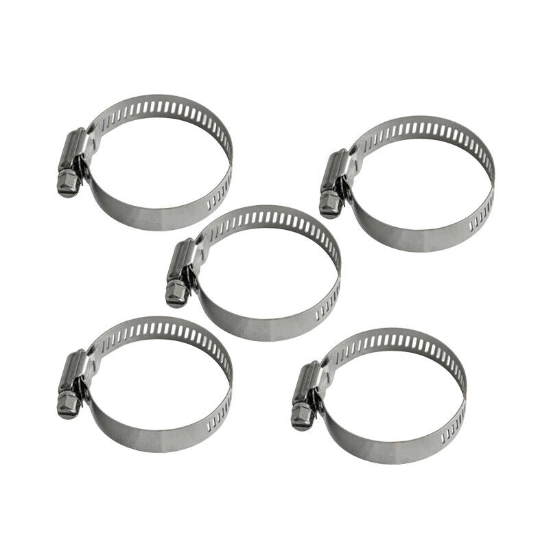 5pcs 2 Inch Hose Clips / Clamps (Worm Drive) - Stainless Steel