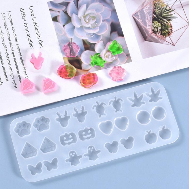 DIY Art Crafts Ear Studs Decorations Casting Mold Handmade Hanging Pendant Mold