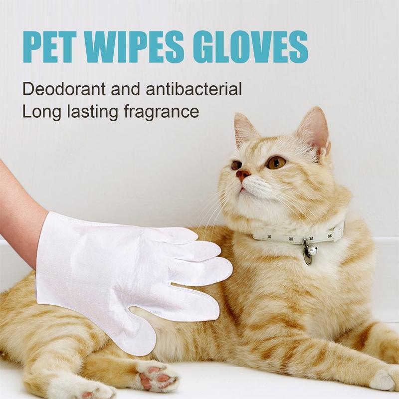 No Wash Gloves for Pet Bathing Grooming Just Lather-Wipe Dry Ideal Pets Wipes