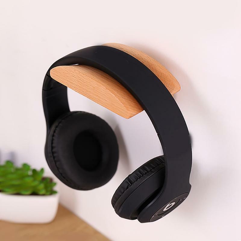 Beech Headphone Stand Headset Holder Gaming Headset Holder Wood HolderFree Punch