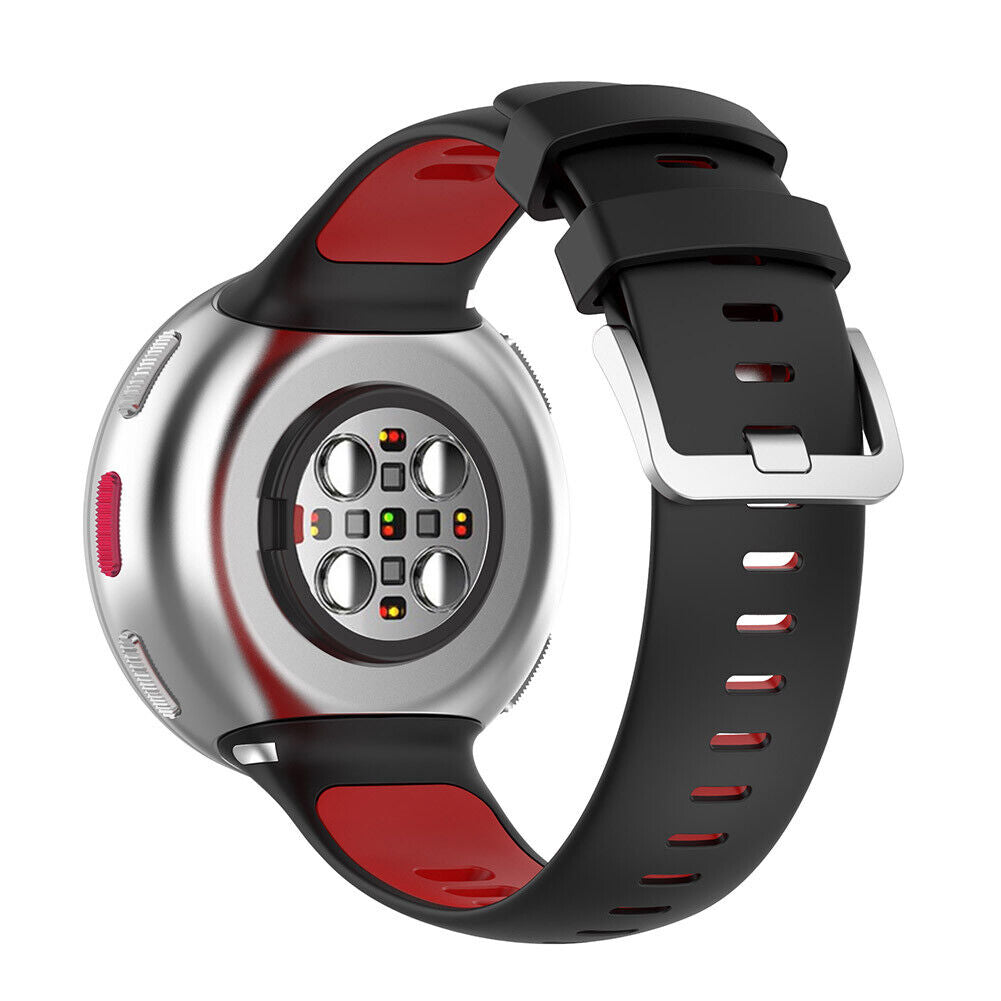Silicone Strap for Polar Vantage V2 Watch Band Replacement (Black Red)