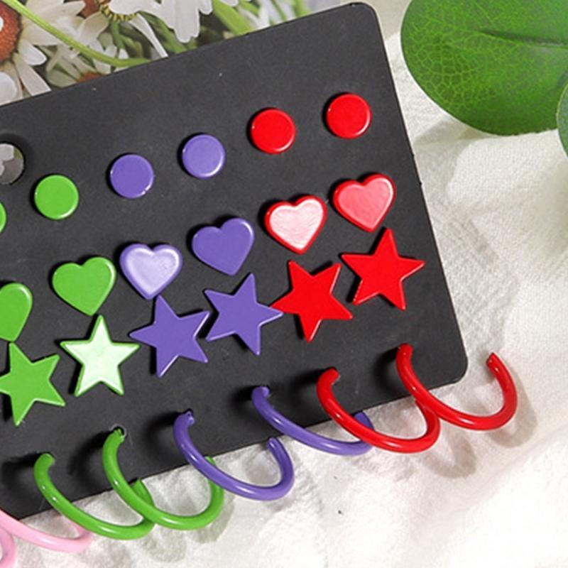 Exquisite Stud Earrings Kit Loop Earrings Set for Girls Valentine Birthday Gift