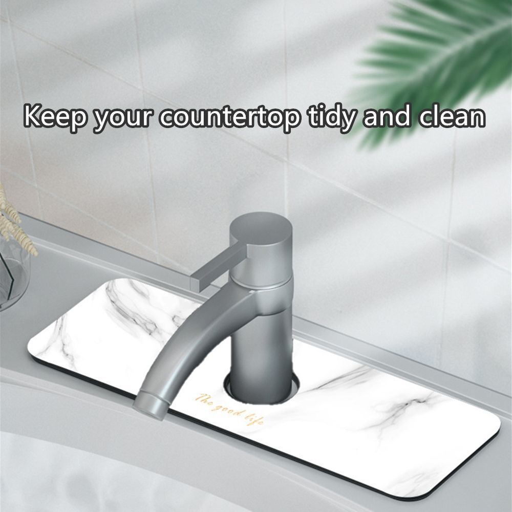 Slip Diatom Mud Faucet Absorbent Mat Splash-proof Water Mat Faucet Bottom Mat
