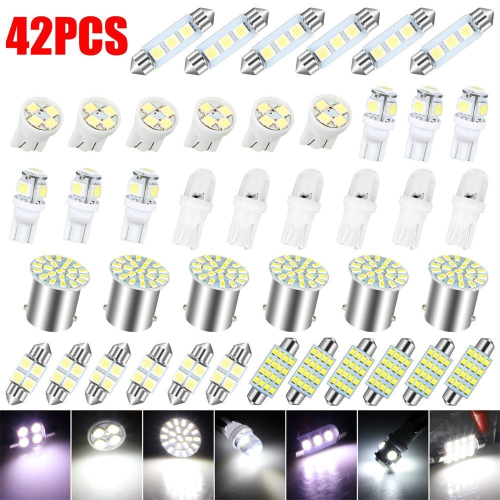 Map Dome Door Car Interior Light Inside Bulb Kit Combo LED License Plate Lamp