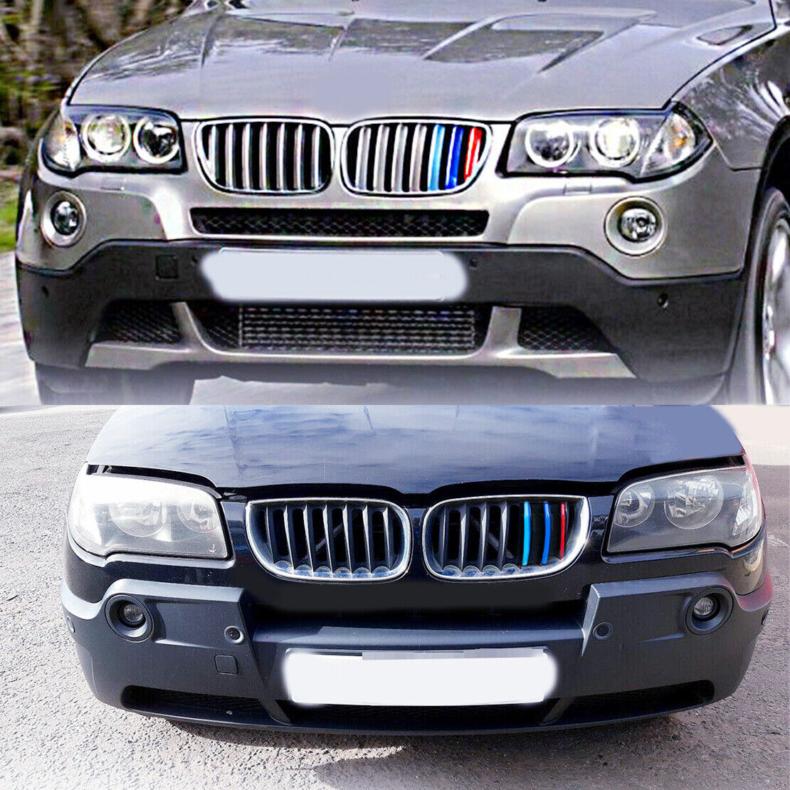 Front Grille Grill Cover Strips Clip Trim Fit For BMW BMW X3 E83 2007-2010